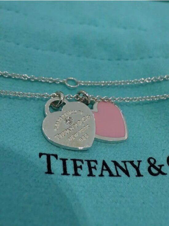 Tiffany&Co. Return to Tiffany Series Double Heart Tag Necklace for Women - Picture 2 of 3